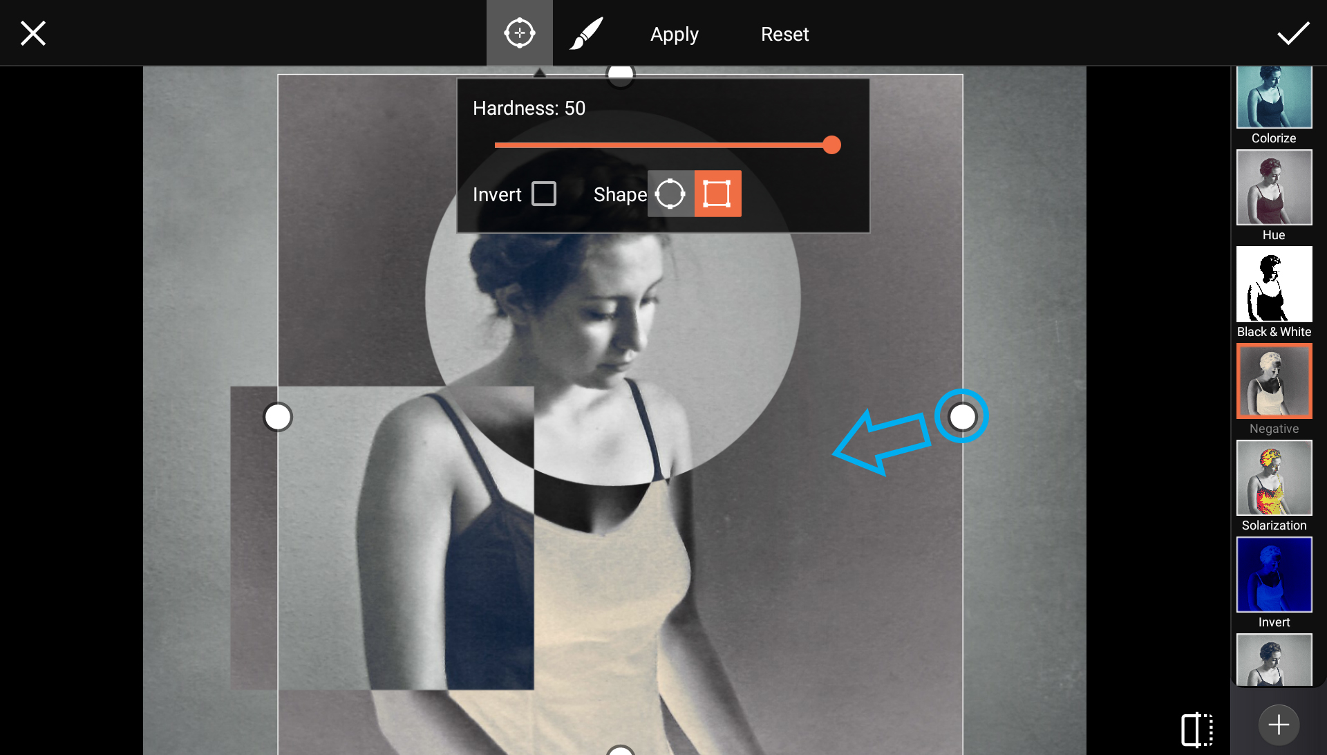 How to Apply the Negative Effect With PicsArt Create + Discover with